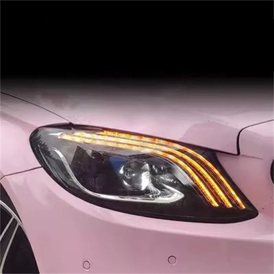 Phares Avant LED Mercedes Classe C W205 AMG DRL - vue de profil - Becquet Voiture