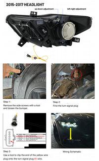 Phares Full LED Ford Mustang 2015-2017 Shelby GT350 GT500 - installé sur véhicule - Becquet Voiture