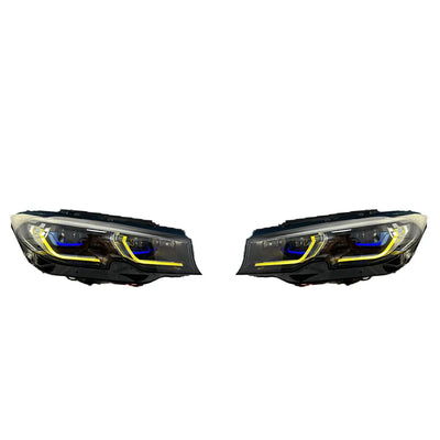 Phares Laser LED BMW Série 3 G20 G28 2019-2022 - vue de dessus - Becquet Voiture