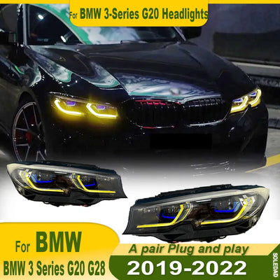 Phares Laser LED BMW Série 3 G20 G28 2019-2022 - vue de profil - Becquet Voiture