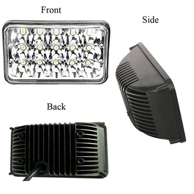 Phares LED 4x6 5 Pouces Jeep Cherokee XJ - vue arrière - Becquet Voiture