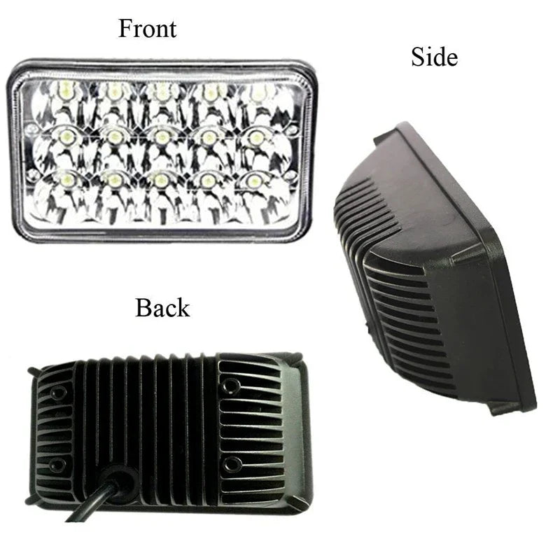 Phares LED 4x6 5 Pouces Jeep Cherokee XJ - vue arrière - Becquet Voiture
