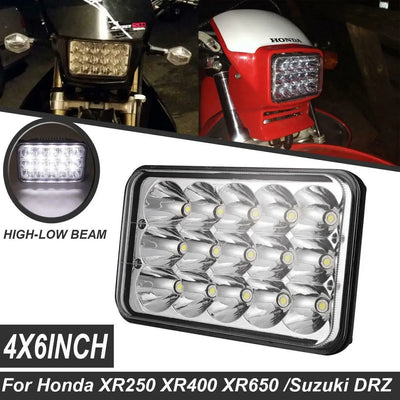 Phares LED 4x6 5 Pouces Jeep Cherokee XJ - vue de profil - Becquet Voiture