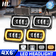 Phares LED 4x6 Pouces 90W Tout-Terrain