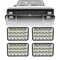 Universal 4x6 Inch LED Truck Headlights - fitted on vehicle - Becquet Voiture