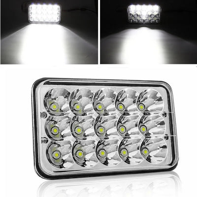 Phares LED 4x6 Pouces Universel Camion - packshot studio - Becquet Voiture