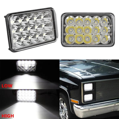 Phares LED 4x6 Pouces Universel Camion - vue arrière 2 - Becquet Voiture