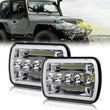 Phares LED 5x7 7x6 Jeep Wrangler YJ Cherokee XJ