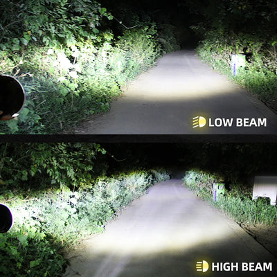 Phares LED 7 Pouces Jeep Wrangler JK - installé sur véhicule - Becquet Voiture