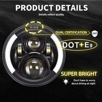 Phares LED 7 Pouces Jeep Wrangler JK - packshot studio - Becquet Voiture