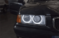 Phares LED Angel Eyes BMW Série 3 E36 - vue arrière - Becquet Voiture