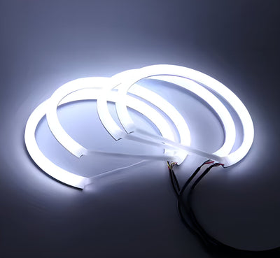 Phares LED Angel Eyes BMW Série 5 E39 - installé sur véhicule - Becquet Voiture