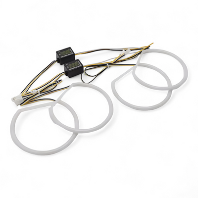 Phares LED Angel Eyes BMW Série 5 E39 - vue de trois-quarts - Becquet Voiture