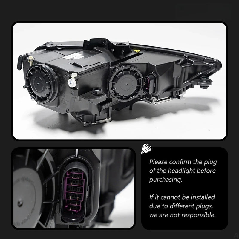 Phares LED Audi A3 8V 2013-2016 DRL Dynamique Paire - packshot studio - Becquet Voiture