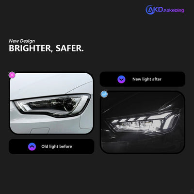 Phares LED Audi A3 8V 2013-2016 (réf. 2) - vue de profil - Becquet Voiture