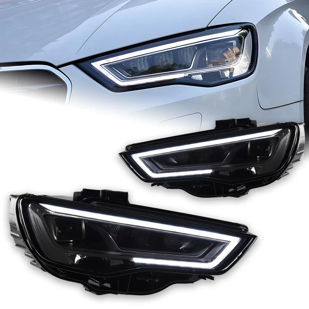 Phares LED Audi A3 8V 2014-2016 - vue de face - Becquet Voiture