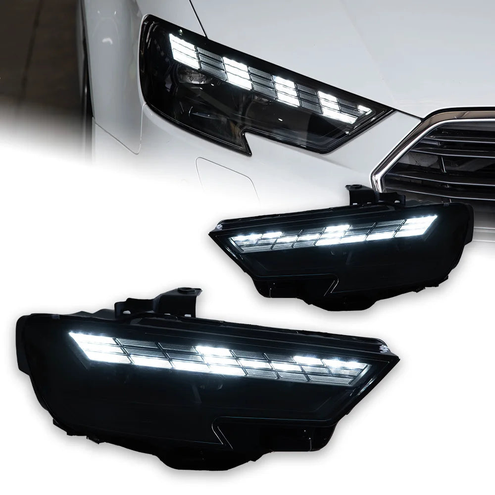 Phares LED Audi A3 8V S3 RS3 2017-2021 - vue de face - Becquet Voiture