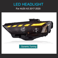 Phares LED Audi A3 S3 8V 2017-2020 - vue arrière - Becquet Voiture