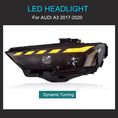 Phares LED Audi A3 S3 8V 2017-2020 - vue arrière - Becquet Voiture