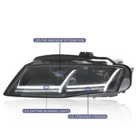 Phares LED Audi A4 A4L B8 2009-2012 - détail du montage - Becquet Voiture