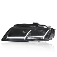 Phares LED Audi A4 A4L B8 2009-2012 - vue de dessus - Becquet Voiture