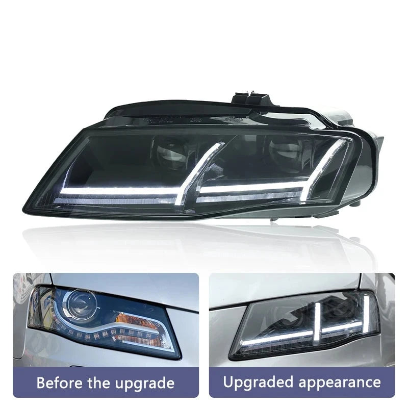 Phares LED Audi A4 A4L B8 2009-2012 - vue de face - Becquet Voiture