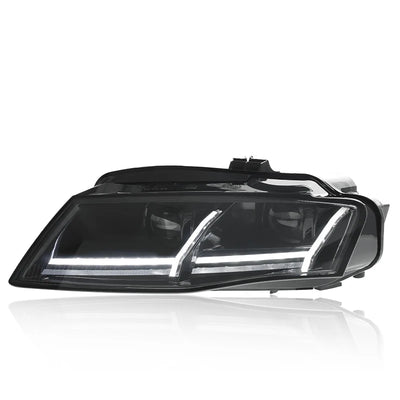 Phares LED Audi A4 A4L B8 2009-2012 - vue de profil - Becquet Voiture