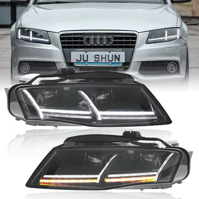 Phares LED Audi A4 A4L B8 2009-2012 - vue rapprochée - Becquet Voiture