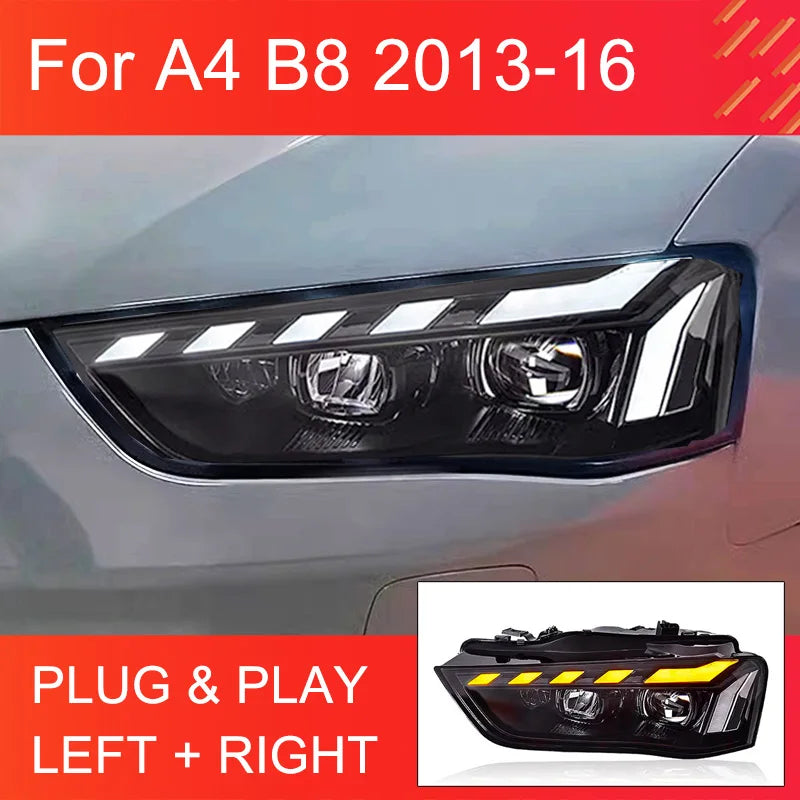 Phares LED Audi A4 B8 2013-2016 (réf. 2) - vue de face - Becquet Voiture