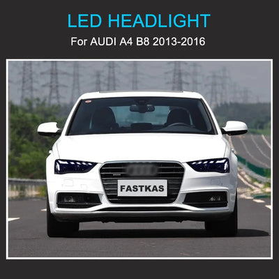 Phares LED Audi A4 B8 2013-2016 (réf. 2) - vue de profil - Becquet Voiture