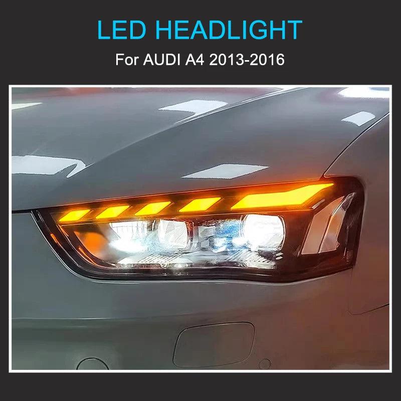 Phares LED Audi A4 B8 2013-2016 (réf. 2) - vue de trois-quarts - Becquet Voiture