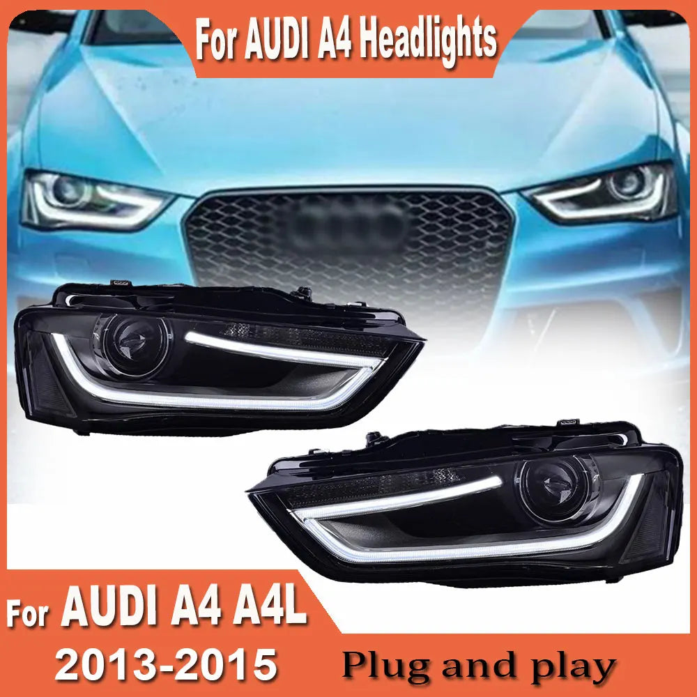 Phares LED Audi A4 B8 2013-2016 - vue de face - Becquet Voiture