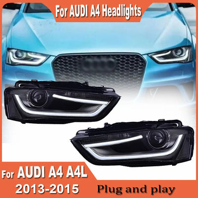 Phares LED Audi A4 B8 2013-2016 - vue de face - Becquet Voiture