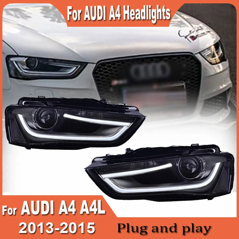 Phares LED Audi A4 B8 2013-2016 - vue de profil - Becquet Voiture