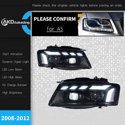 Phares LED Audi A5 2008-2012 - détail du montage - Becquet Voiture