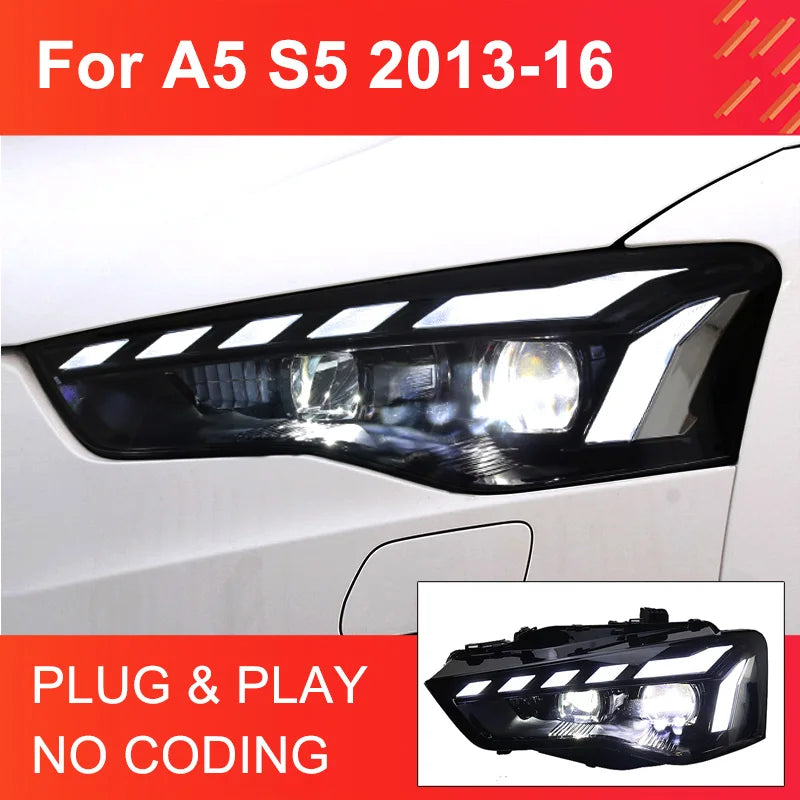Phares LED Audi A5 S5 2013-2016 - vue de face - Becquet Voiture
