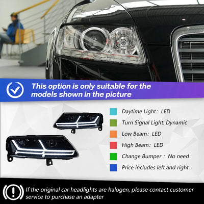Phares LED Audi A6 C6 2005-2011 - détail du montage - Becquet Voiture