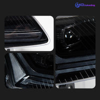 Phares LED Audi A6 C6 2005-2011 Signal Dynamique DRL - installé sur véhicule - Becquet Voiture