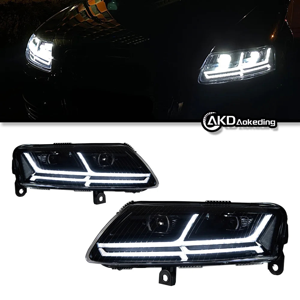 Phares LED Audi A6 C6 2005-2011 - vue de face - Becquet Voiture