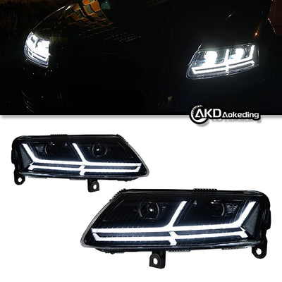 Phares LED Audi A6 C6 2005-2011 - vue de face - Becquet Voiture