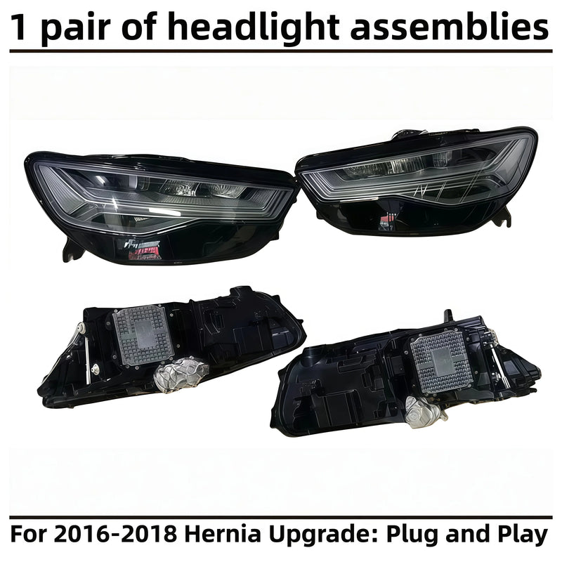 Phares LED Audi A6 C7 Allroad 2012-2018 - détail du montage - Becquet Voiture