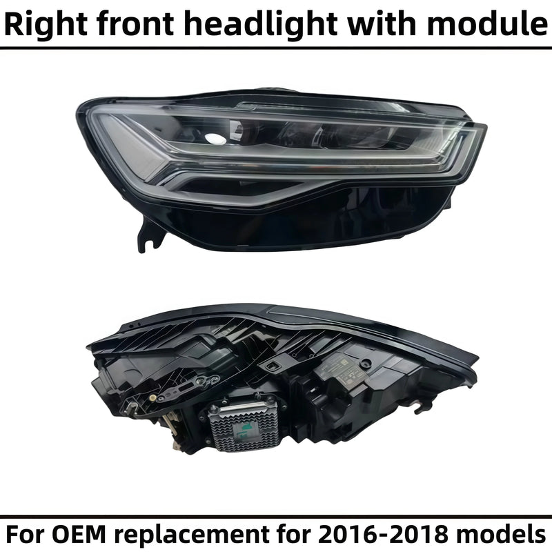 Phares LED Audi A6 C7 Allroad 2012-2018 - vue de dessus - Becquet Voiture