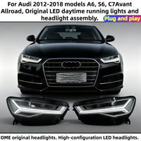 Phares LED Audi A6 C7 Allroad 2012-2018 - vue de face - Becquet Voiture