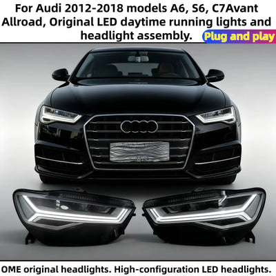Phares LED Audi A6 C7 Allroad 2012-2018 - vue de face - Becquet Voiture
