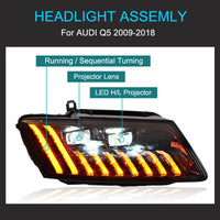 Phares LED Audi Q5 2009-2018 - packshot studio - Becquet Voiture