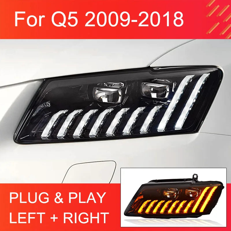 Phares LED Audi Q5 2009-2018 - vue de face - Becquet Voiture