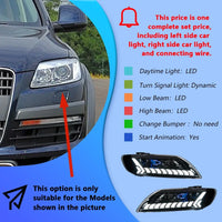 Phares LED Audi Q7 2006-2015 Projecteur Dynamique - détail du montage - Becquet Voiture