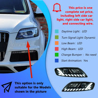 Phares LED Audi Q7 2006-2015 Projecteur Dynamique HD - détail du montage - Becquet Voiture