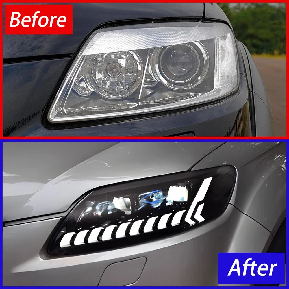 Phares LED Audi Q7 2006-2015 Projecteur Dynamique - vue de face - Becquet Voiture