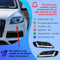 Phares LED Audi Q7 2006-2015 Projecteur Dynamique - vue rapprochée - Becquet Voiture